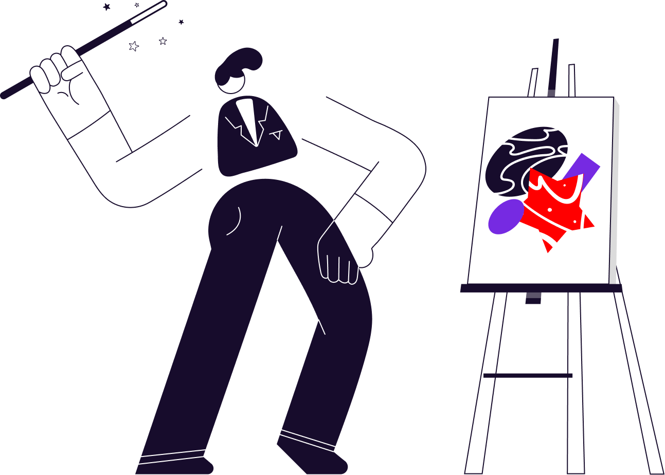 shape person painting