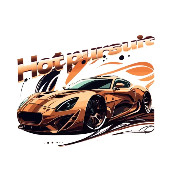 Luxury racing sports car with tagline design