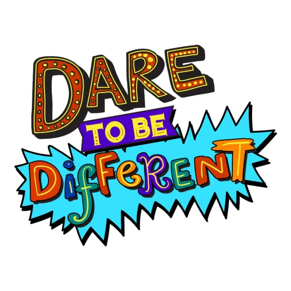 Motivational phrase decorated with different colors and styles design