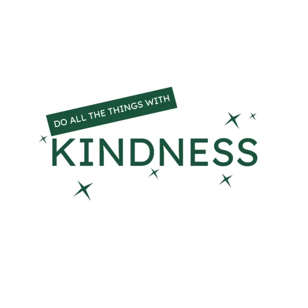 Kindness phrase decorated with stars design