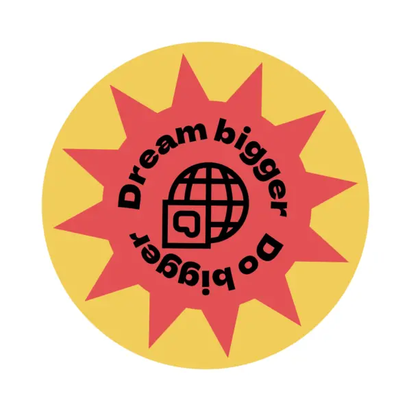 Motivational phrase with a world in the middle design