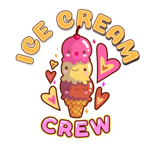 Ice cream logo for teams design