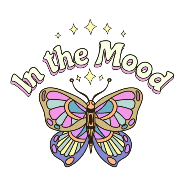 Motivational phrase with stars and butterflies design