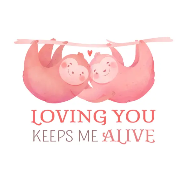 Sloth bears hugging each other with love phrase design