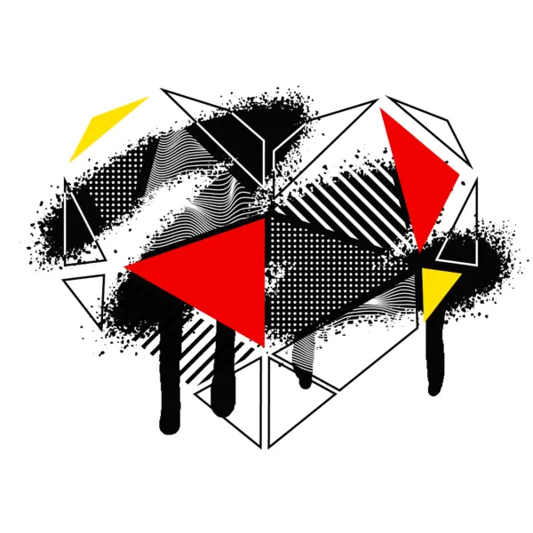 Geometric heart shape design
