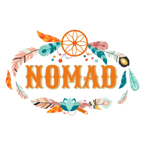 Exploration phrase with feathers and dreamcatcher decorations design