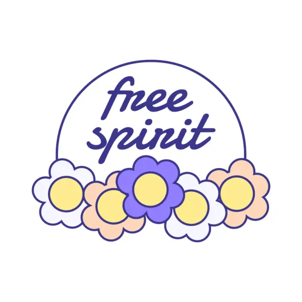 Happiness phrase with flowers decorating within a frame design