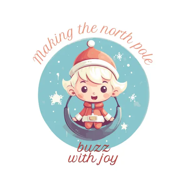 Elf with christmas hat with christmas quote design
