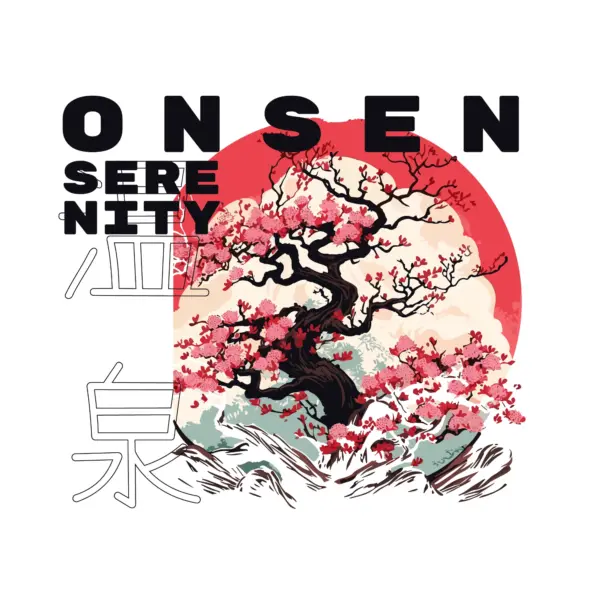 Cherry tree with serenity phrase design