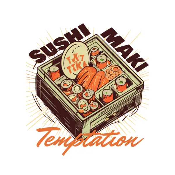 Tempting sushi box design