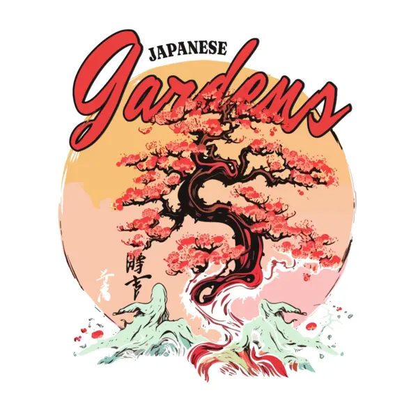 Cherry tree with phrase design