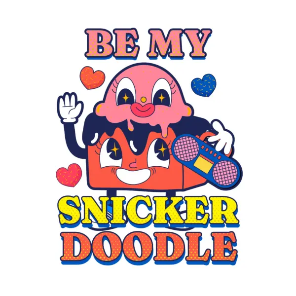 Dessert with an ice cream melting while holding a loudspeaker design