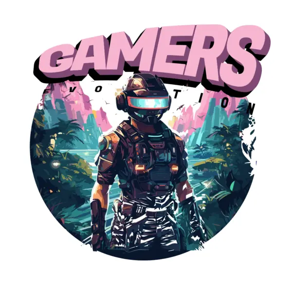 Character with VR helmet and military uniform with gamer phrase design