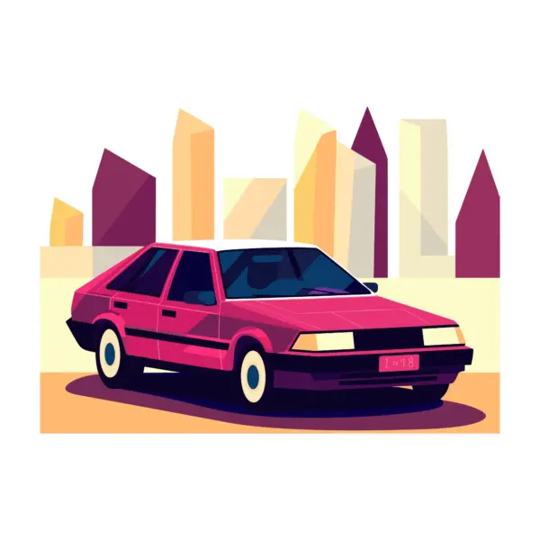 Classic car in retro style design