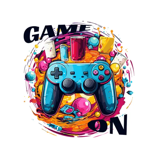 Video game controller with gamer phrase design