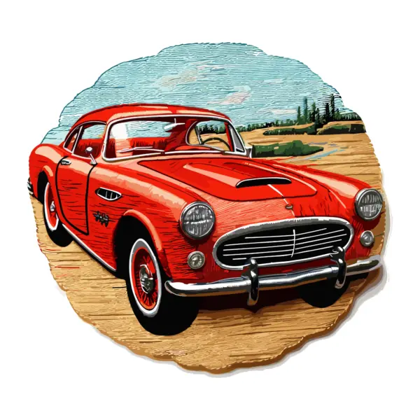 Classic luxury car along the beaches design