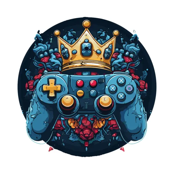 Video game controller with a crown on top design