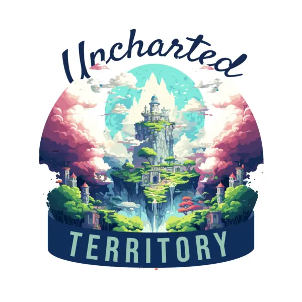 Castle in a fantasy world with gamer phrase design