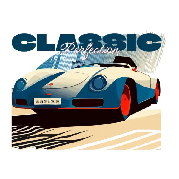 Classic bauhaus style convertible car design