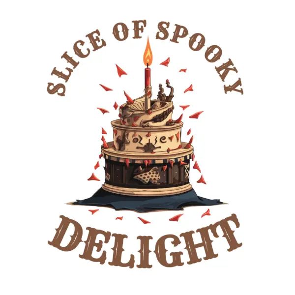 Horrifying cake with birthday phrase design