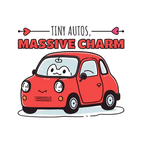 Small car with a cute character design