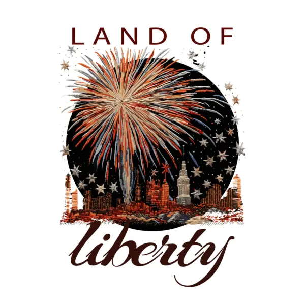 4th of july fireworks and new york in the background design