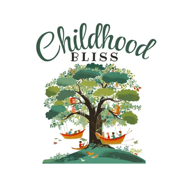 Children playing with a boat on a giant tree design