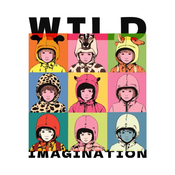 Same child with different animal costumes and colors design