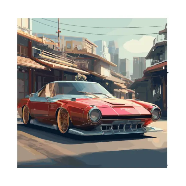 Classic car on the streets design