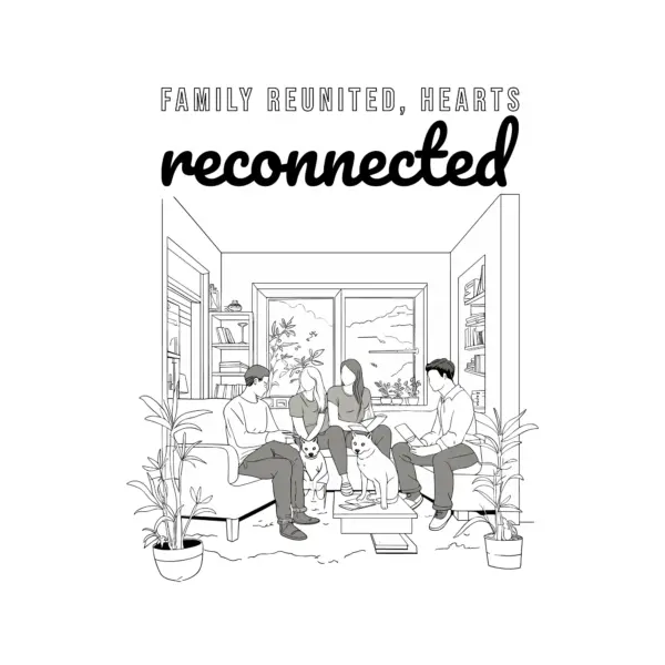 Family gathered in the living room of your home design