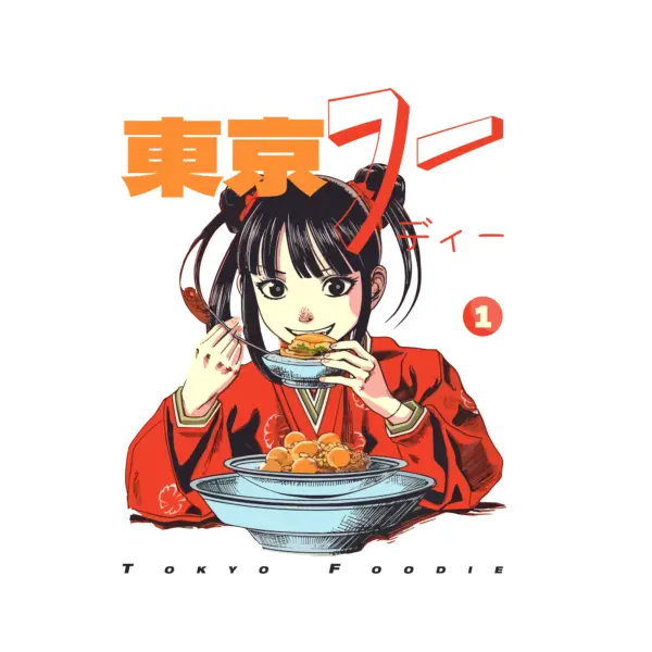 Japanese girl eating in Tokyo design