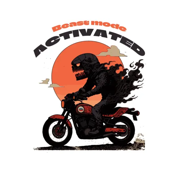 Mountruo driving a motorcycle design