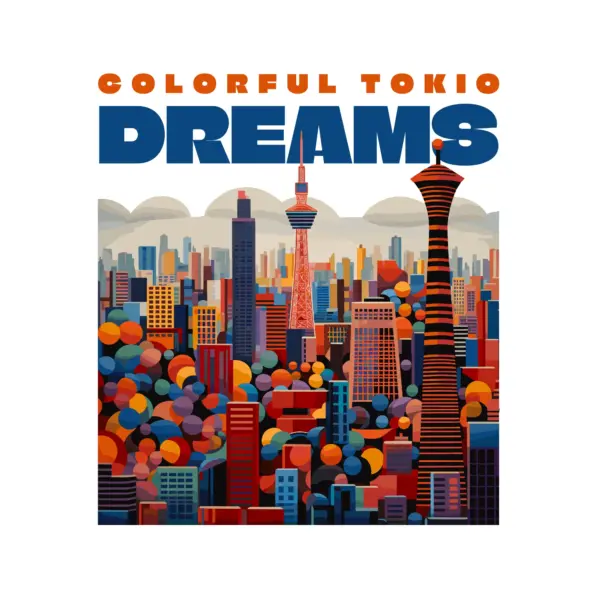 The colorful city of tokyo design