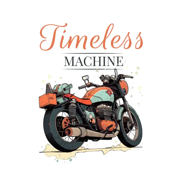 Classic motorcycle with exotic colors design