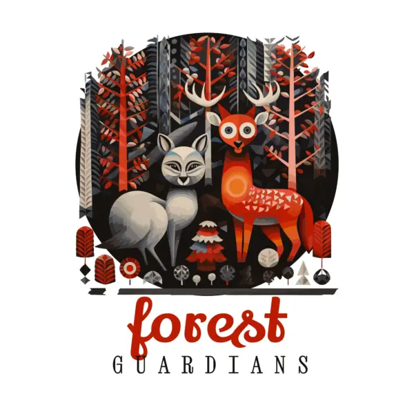 Guardians of the forest at Christmas time design