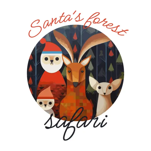 Santa Claus and his forest friends design