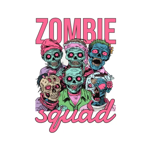 Zombie squad with different styles design