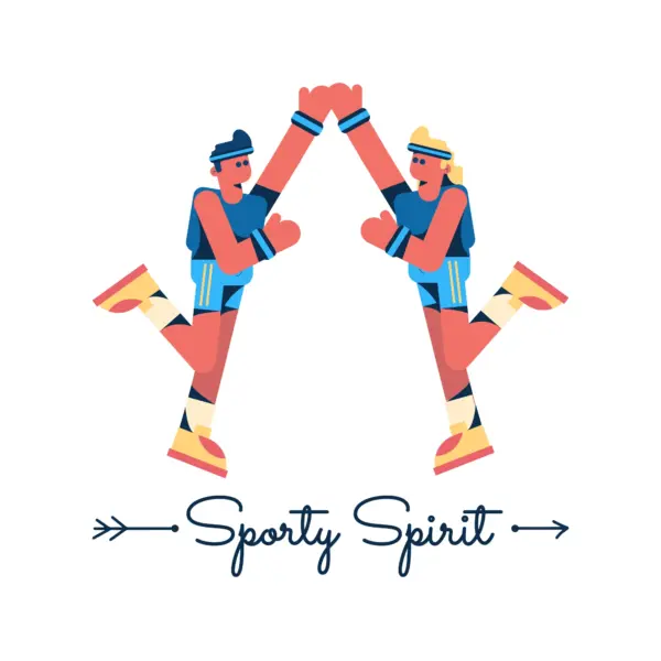 Athletes high-fiving design