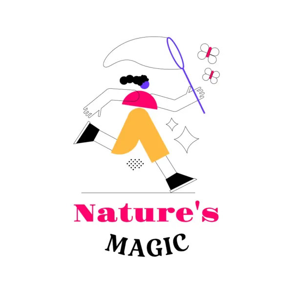 Girl trying to catch butterflies design