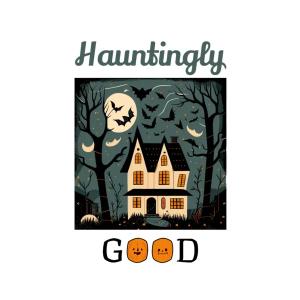 Haunted box with scare phrase design
