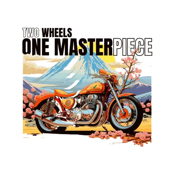 Motorcycle perched with a gigantic mount design