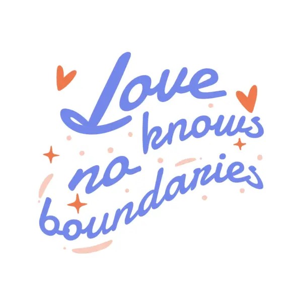 Love phrase with handwritten font decorated with hearts design