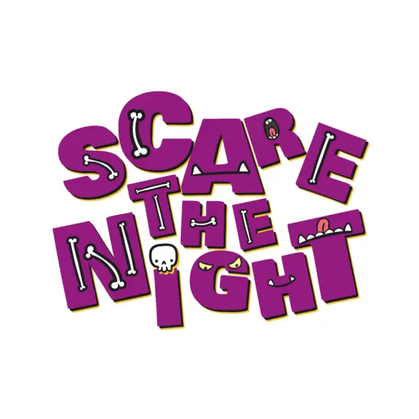 Frights made with bones and spooky mouths design