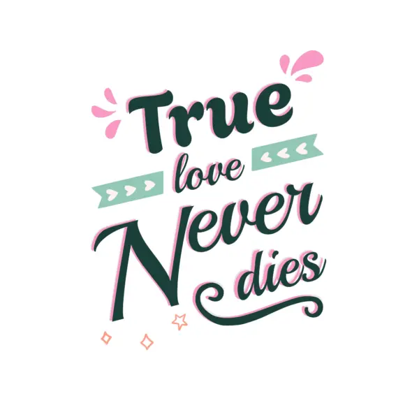 Love phrase decorated with hearts, drops and stars design