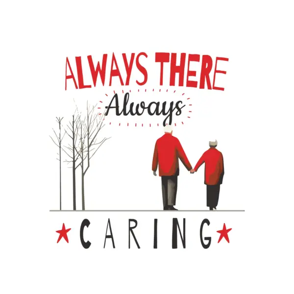 Couple of grandparents with love phrase design