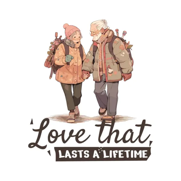 Couple of grandparents with travel suitcases design