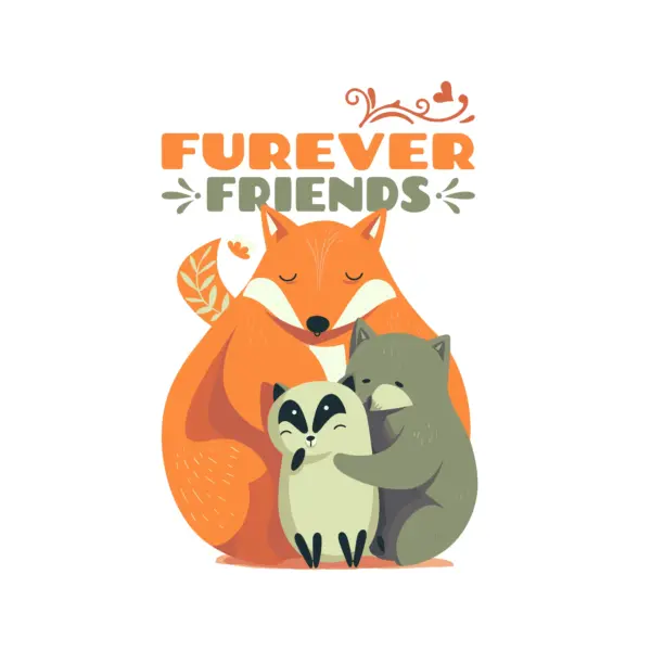 Group of cuddling felines design