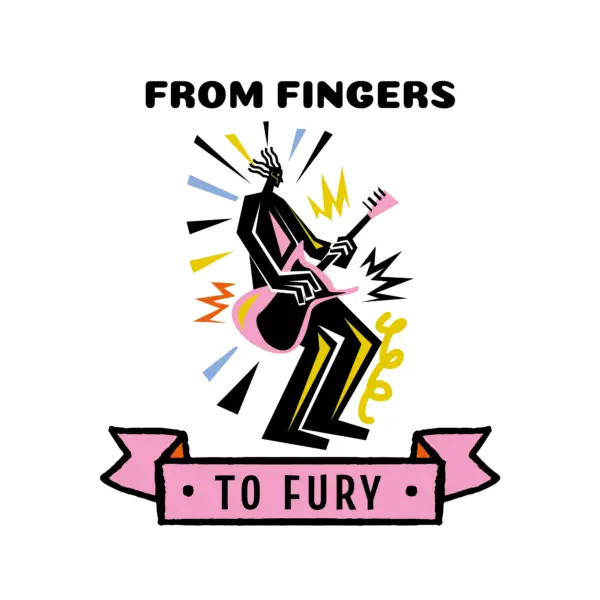 Boy rocking out with his guitar design