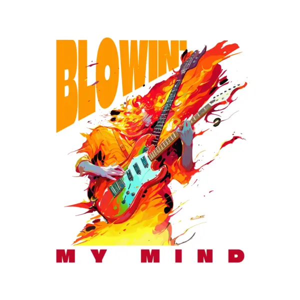 Guitarist set on fire design