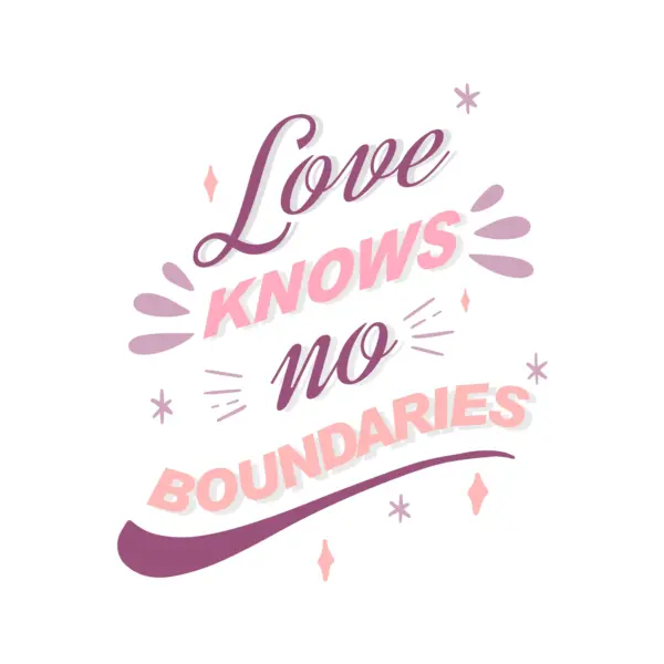 Love phrase with stars and sparkles design